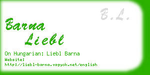 barna liebl business card